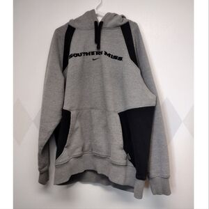Nike Southern Miss Gray and Black Mens Hoodie Sz XL